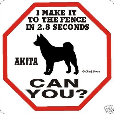Akita 2.8 Fence Dog Sign - Many ...
