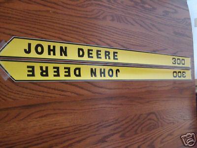 John Deere New 300 Hood Decals