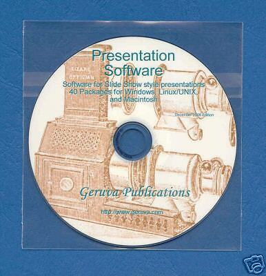 CD Slideshow Presentation Software Win/Linux/UNIX/Mac  