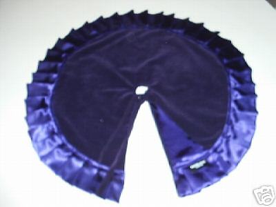 MINI TABLETOP CHRISTMAS TREE SKIRT *PURPLE VELVET*  