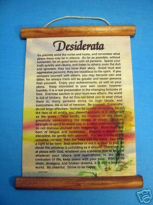 Desiderata   Poem   KS Wall Scroll   Sku# 633  