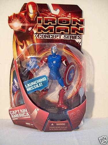 Iron Man Action figure,2008 movie, Captain America suit  