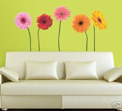   DAISIES GiAnT Wall Stickers Mural Room Decor Flowers Daisy Kids Decals