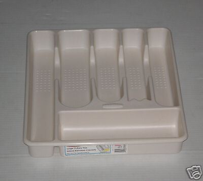 RUBBERMAID LARGE BISQUE CUTLERY TRAY KNIFE FORK SPOON  