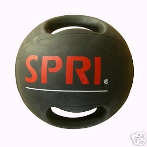 New in Box Dual Handle 16 lb. Medicine Ball   Black  