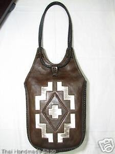 Handmade Genuine Cow & Sea Snake Leather Handbag Purse  