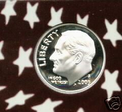 2005 S Silver Roosevelt Proof Dime  