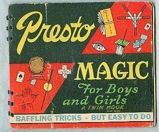 1945 Twin Book Presto Magic Tricks Puzzles Boys Girls  