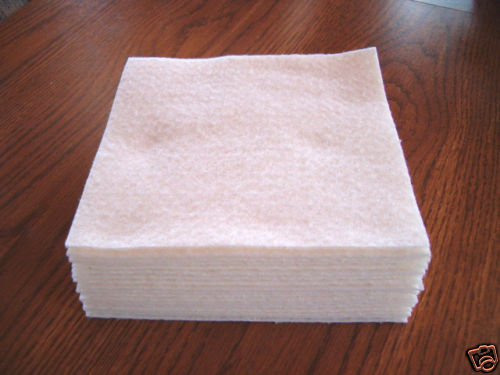 BATTING SQUARES RAG QUILTING WARM NATURAL 50 pcs.  