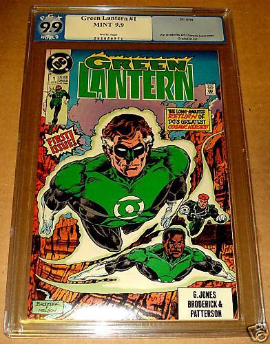 PGX 9.9 GREEN LANTERN #1 1ST ISSUE *WHITE PAGES* 1990  