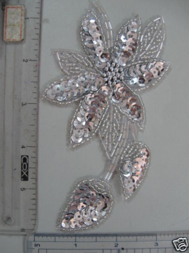 Sequin Applique, Glass Beads Beaded Sew On Applique  