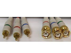 Component Video (RGB) Cable   RCA to BNC   M/M   12 FT  