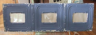 RECYCLED TIN CEILING Picture Frame 4 x 6 TRIPLE Urban  