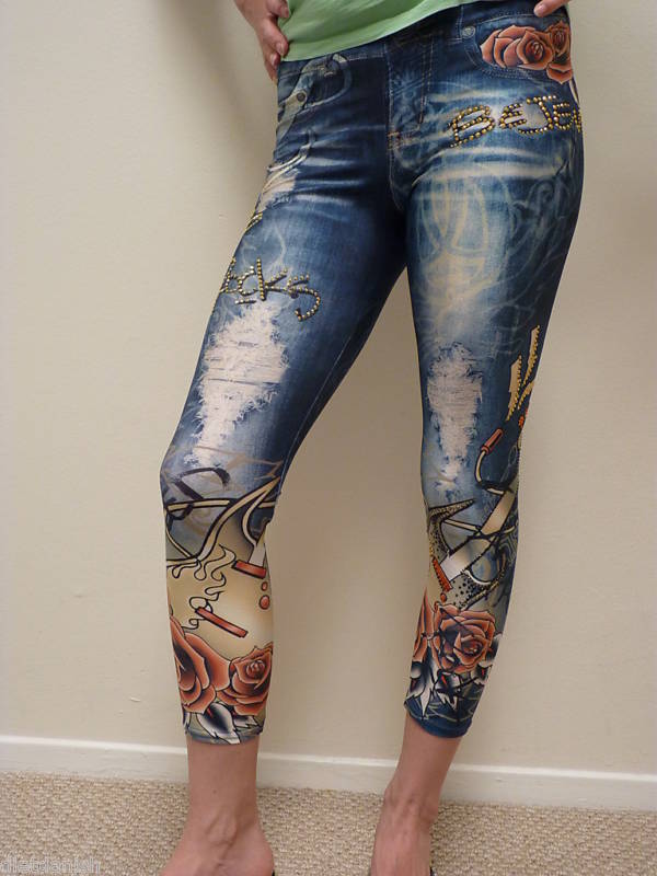 Bejeweled Leggings Susan Fixel Jeans Los Angeles S  