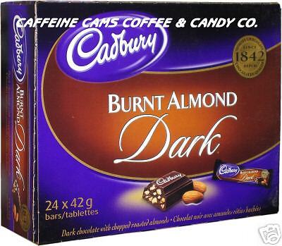 CADBURY BURNT ALMOND DARK 2 x 24 x 42g BARS  