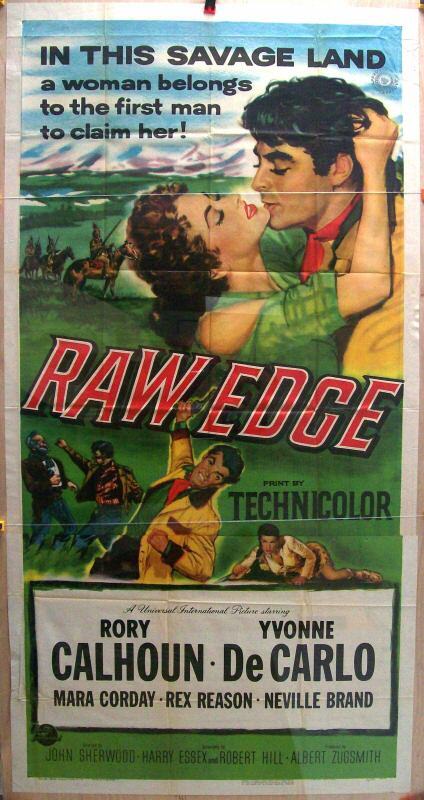 RAW EDGE 1956 3S Rory CALHOUN, Yvonne DE CARLO  