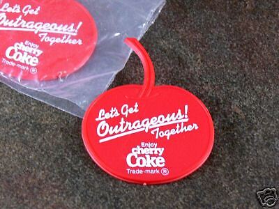 Rare Cherry Coke 1980s NOS Pin Back Button Coca Cola  