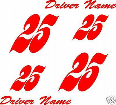 Go Kart numbers, graphics, decals, & stickers Item numb  