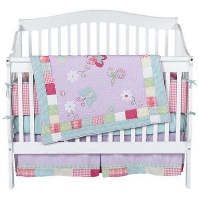 Sumersault Designer Claudia 4pc Crib Quilt Bedding Set  
