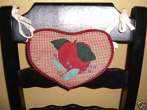 LOT (8)*Tender Heart Treasures*APPLE Chair Back PADS~  