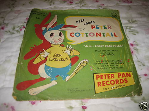 PETER COTTONTAIL 78 RPM 1950 PETER PAN RECORDS RARE  