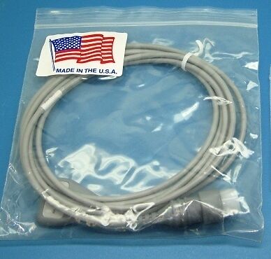 New 3 Lead HP / Agilent / Philips EKG / ECG Cable 8 Pin  