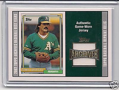2002 Topps Archives Dennis Eckersley Jersey Relic  