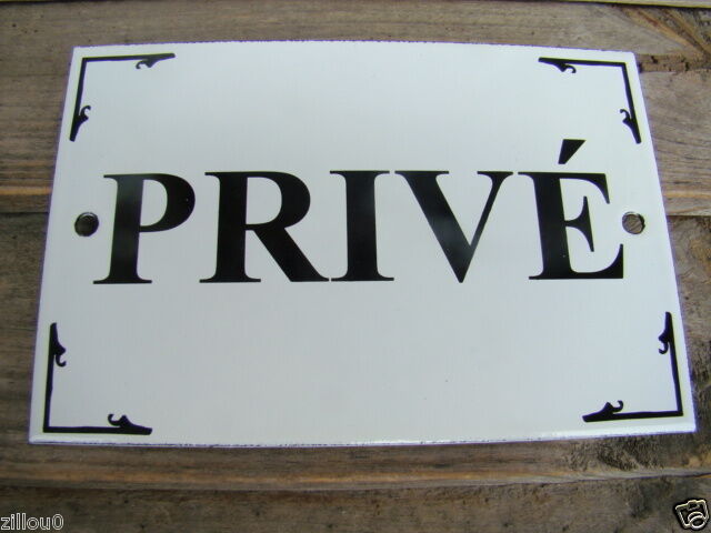   privé superbe plaque émaillée 15x10cm ,neuve