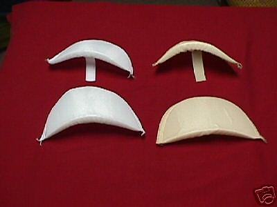 Ladies/Womens Velcro Shoulder Pads  3 pack - 1 White and 2 Beige