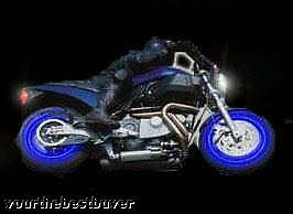 Kawasaki Vulcan VN 750 900 1500 1600 2000 BLUE TIRE LED  