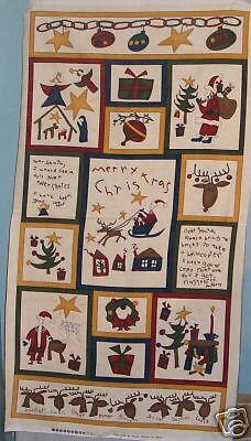 MODA Dear Santa Quilt/Sew Panel 100% Cotton  