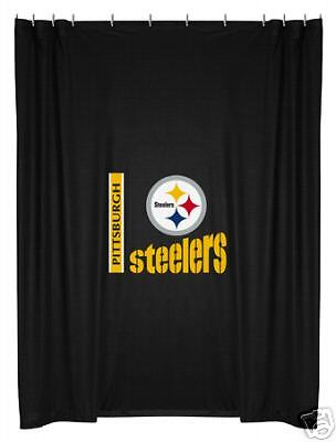 Pittsburgh Steelers Football Bathroom Shower Curtain  