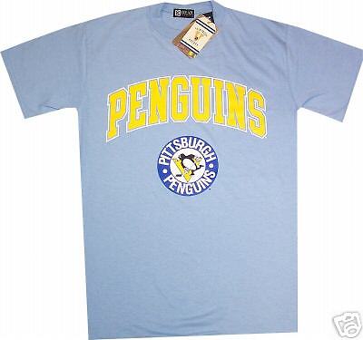 PITTSBURGH PENGUINS T Shirt jersey XL Arch Logo 1970  