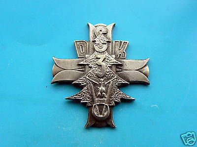 718 POLISH POLAND WWII EXILE 3RD CARPATHIAN RIFLE BADGE  