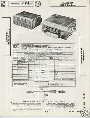 Blaupunkt Hamburg Car Radio Sams Photofact Tech Docs  