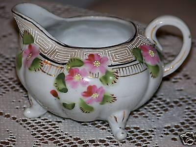 Handpainted Nippon China   Footed Creamer  