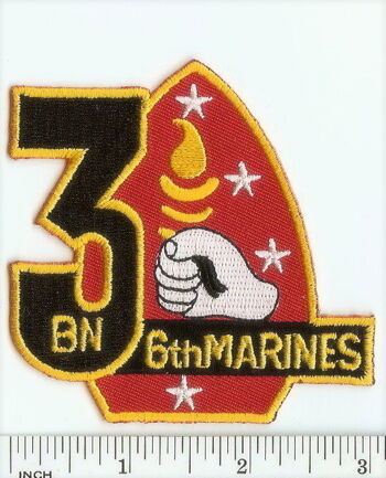 USMC 3rd Battalion/6th Marines PATCH 3/6 classic logo OEF  Iraq  3d 
