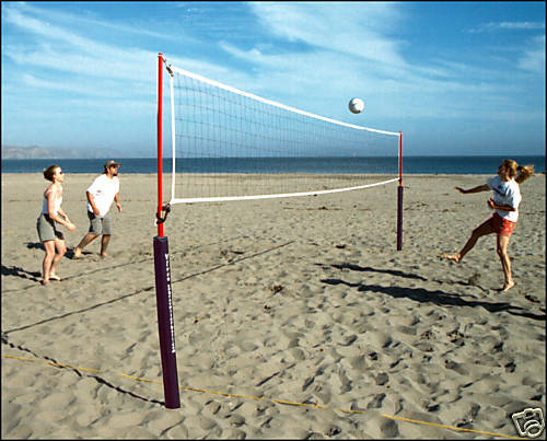 VIPER PORTABLE VOLLEYBALL NET SYSTEM   NO GUY WIRES  