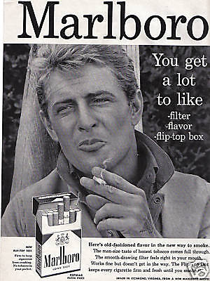 1950s Photo Marlboro Cigarette Print Ad