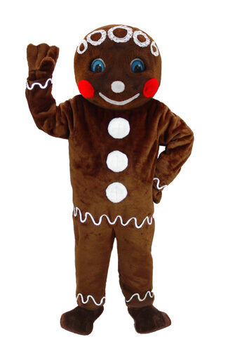 MR GINGERBREAD THERMO LITE MASCOT HEAD Costume XMAS  