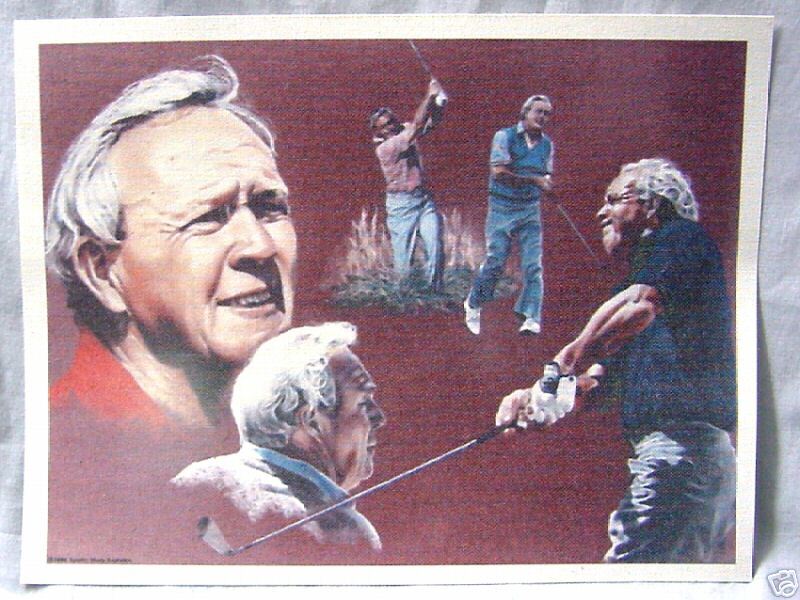 ARNOLD PALMER ART COMPILATION ON 8 5 x 11 REAL ARTIST CANVAS