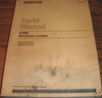 Caterpillar 436B Backhoe Loader Parts Catalog manual  