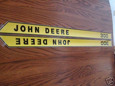 John Deere New 300 Hood Decals  