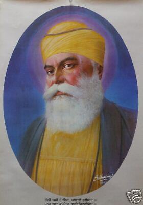 GURU NANAK DEV  a rare reproduction from a oil painting  