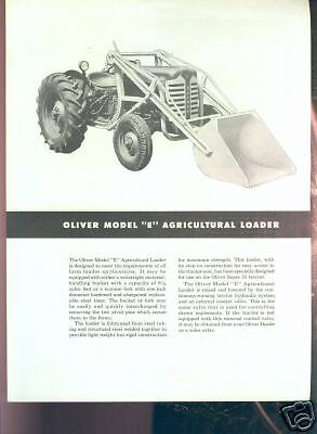 Oliver E Super 55 loader Sales lit.  