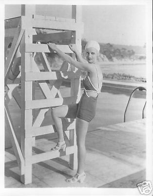 Bette Davis vintage photograph in swimsuit rare pose  