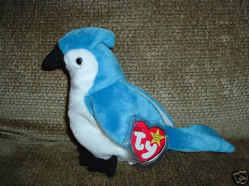 TY Beanie Baby Blue Jay Rocket Retired 1998 WT  