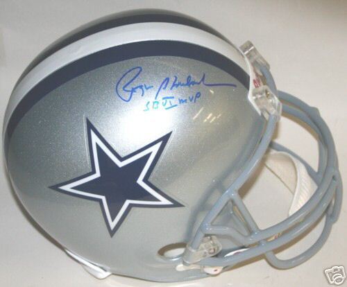 ROGER STAUBACH AUTOGRAPHED COWBOYS F/S HELMET SIGNED  