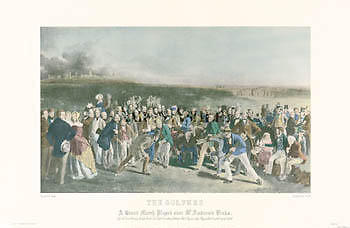 THE GOLFERS ST. ANDREWS by Lee HANDCOLORED GOLF PRINT