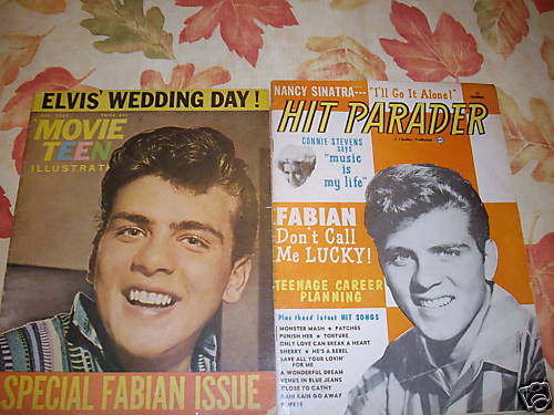 FABIAN RAY STEVENS HIT PARADER MOVIE TEEN MAGAZINE LOT  